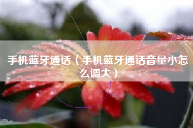 手机蓝牙通话(手机蓝牙通话音量小怎么调大)