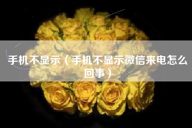 手机不显示(手机不显示微信来电怎么回事)