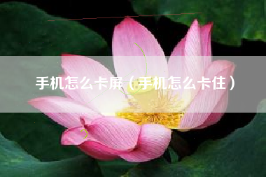 手机怎么卡屏(手机怎么卡住)