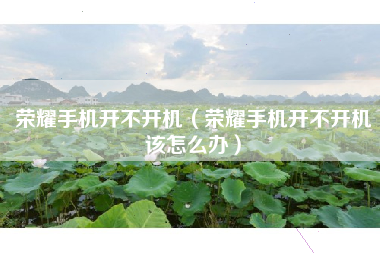 荣耀手机开不开机(荣耀手机开不开机该怎么办)