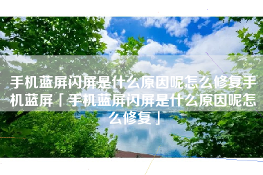 手机蓝屏闪屏是什么原因呢怎么修复手机蓝屏「手机蓝屏闪屏是什么原因呢怎么修复」