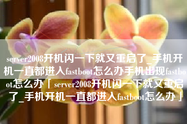 server2008开机闪一下就又重启了_手机开机一直都进入fastboot怎么办手机出现fastboot怎么办「server2008开机闪一下就又重启了_手机开机一直都进入fastboot怎么办」