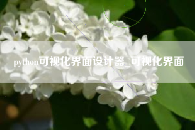 python可视化界面设计器_可视化界面